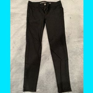 America Eagle Super Stretch Black Jeggings Size 4